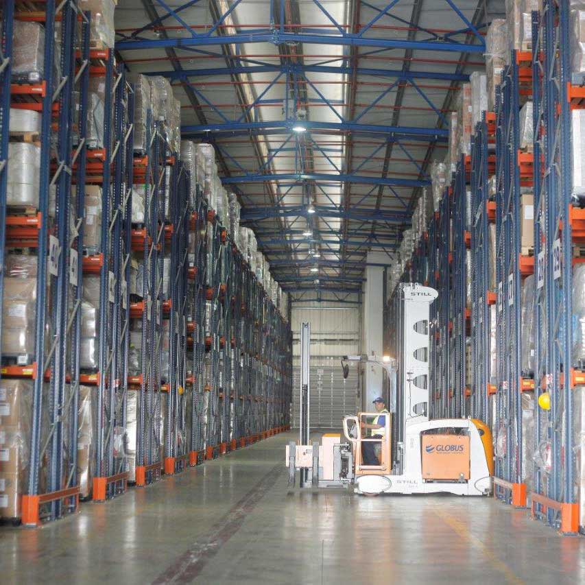 גלובוס, אחסנה ולוגיסטיקה, מחסן