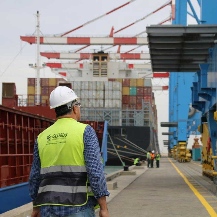 גלובוס, אחסנה ולוגיסטיקה, שינוע ושילוח בינלאומי, נמל