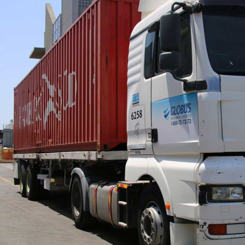 גלובוס, אחסנה ולוגיסטיקה, שינוע ושילוח בינלאומי, משאית